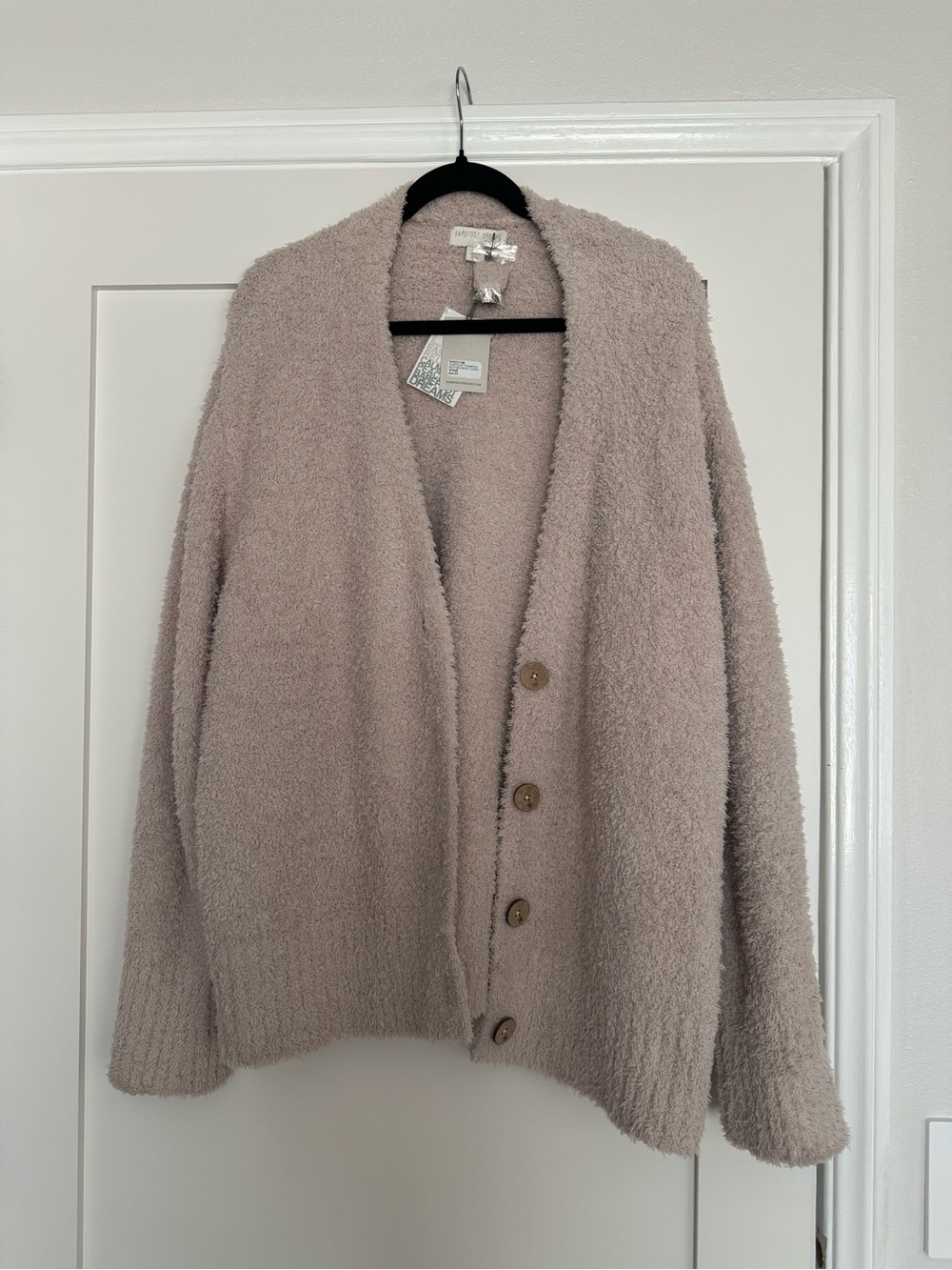 Barefoot Dreams Cozy Chic Button Front Cardigan | Stone | Size 3X